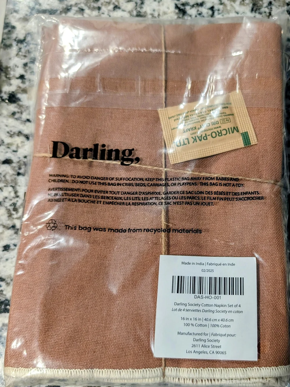 NEW 4-Pack Cloth Dinner Napkins